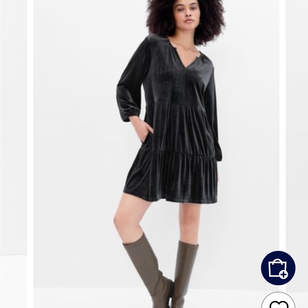 Velvet Tiered Mini Dress (with Pockets!) BNWT